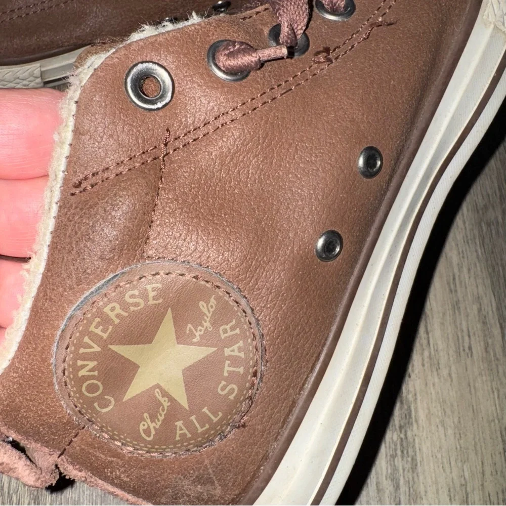Converse Brown Leather Sneakers